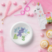 Wilde Violet-Blume - Illustration Pappteller (Party)