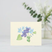 Wilde Violet-Blume - Illustration Postkarte (Stehend Vorderseite)