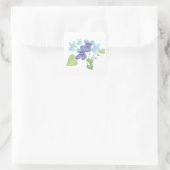 Wilde Violet-Blume - Illustration Quadratischer Aufkleber (Tasche)