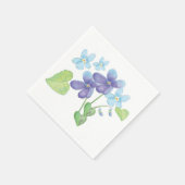 Wilde Violet-Blume - Illustration Serviette (Ecke)