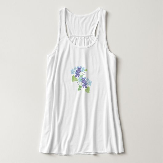 Wilde Violet-Blume - Illustration Tank Top (Design Vorderseite)