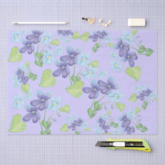 Wilde Violet-Blume Seidenpapier (Handwerk)
