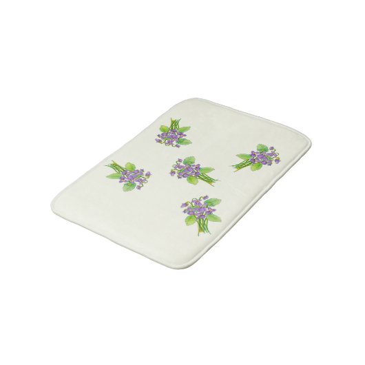 Wilde Violets Bath Mat Badematte (Schrägansicht)
