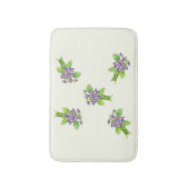 Wilde Violets Bath Mat Badematte (Vorderseite Vertikal)