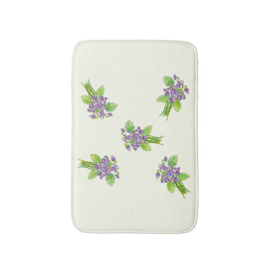 Wilde Violets Bath Mat Badematte (Vorderseite Vertikal)
