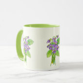 Wilde Violets-Tasse Tasse (Vorderseite Links)