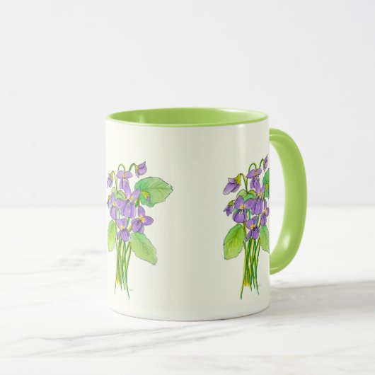 Wilde Violets-Tasse Tasse (VorderseiteRechts)