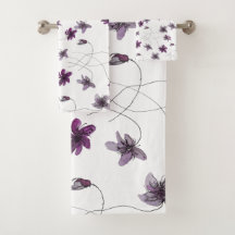 Wilde Violets Wasserfarben Handgemalt