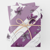 Wilde Violets Wasserfarben Handgemalt Geschenkpapier Set (Beispiel)