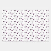 Wilde Violets Wasserfarben Handgemalt Geschenkpapier Set (Vorderseite 2)