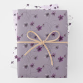 Wilde Violets Wasserfarben Handgemalt Geschenkpapier Set (Beispiel)