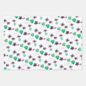 Wilde Violets Wasserfarben Handgemalt Geschenkpapier Set (Vorderseite 2)