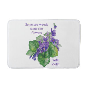 Wilde Violett-Blume Einige sehen Unkraut Inspirati Badematte