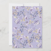 Wilde Violetten-Bestätigung Einladung (Rückseite)