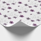 Wilde Violetten Wasserfarben Handgestrichen Mit Mo Geschenkpapier (Ecke)