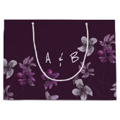 Wilde Violetten Wasserfarben Handgestrichen Mit Mo Große Geschenktüte (Vorderseite)