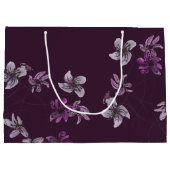 Wilde Violetten Wasserfarben Handgestrichen Mit Mo Große Geschenktüte (Rückseite)