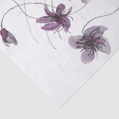 Wilde Violetten Wasserfarben Handgestrichen Mit Mo Seidenpapier (Detail)