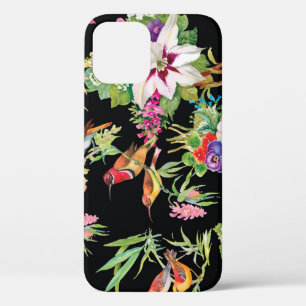 Wilde Vögel Blume: Schwarz Vintag Case-Mate iPhone Hülle