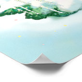 Wilde Vögel in der Natur mit Starlit Weihnachtsbau Poster (Ecke)