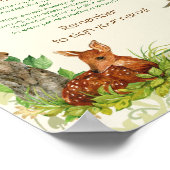 Wilde Wald-Zeitkapsel-Blumen Poster (Ecke)