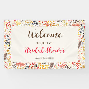 Wilde Waldblumen Farn Pilze Laub Hochzeit Banner