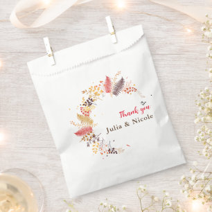Wilde Waldblumen Farn Pilze Laub Hochzeit Geschenktütchen