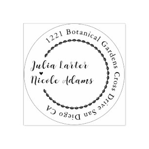 Wilde Waldblumen Farn Pilze Laub Hochzeit Gummistempel
