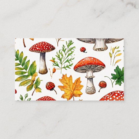 Wilde Waldpilze Babydusche Anfrage Begleitkarte (Rückseite)