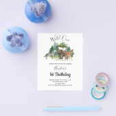 Wilde Waldtiere zum Geburtstag Flyer (Einzeln)