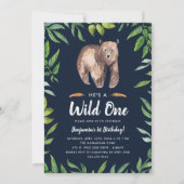 Wilde Wasserfarbe Einladung zum Geburtstag | Marin (Vorderseite)