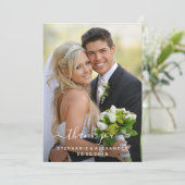 Wilde Wasserfarben Blätter Jäger Grüne Hochzeit Dankeskarte (Stehend Vorderseite)