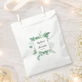 Wilde Wasserfarben Blätter Jäger Grüne Hochzeit Geschenktütchen (Ausgeschnitten)