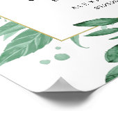 Wilde Wasserfarben Blätter Jäger Grüne Hochzeit Poster (Ecke)