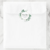 Wilde Wasserfarben Blätter Jäger Grüne Hochzeit Runder Aufkleber (Tasche)