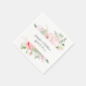 Wilde Wasserfarben Garten Blumen Serviette (Ecke)