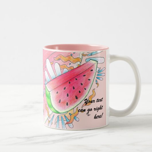 Wilde Wassermelone-Tasse Zweifarbige Tasse (Rechts)