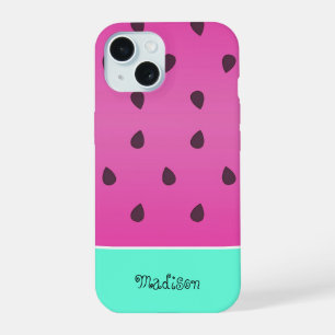 Wilde Wassermelonen-Scheibe Personalisierte iPho iPhone 15 Hülle