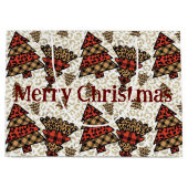 Wilde Weihnachtsbäume Umschlagpapier Große Geschenktüte (Vorderseite)