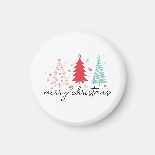 Wilde Weihnachtszeit-Blume Magnet (Vorne)