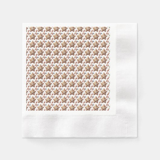 Wilde Weihnachtszeit-Blume Serviette (Vorderseite)