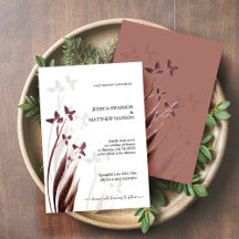 Wilde & weinbefleckte Wasserfarben-Blumen