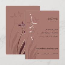 Wilde & weinbefleckte Wasserfarben-Blumen-RSVP-Kar