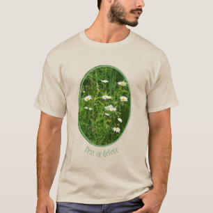 Wilde weiße Daisy-Blume im Feld Personalisiert T-Shirt