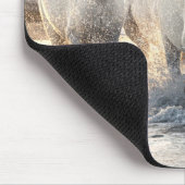 Wilde Weiße Pferde Mousepad (Ecke)