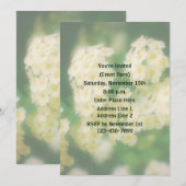 Wilde weiße Rambling Rose Blumenstrauß Party Einladung (Vorne/Hinten)