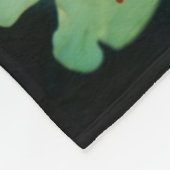 Wilde weiße Rose Blumenmuster Fleecedecke (Ecke)