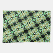 Wilde weiße Rose Blumenmuster Geschirrtuch (Horizontal)