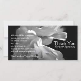 Wilde weiße Rosen 1 Beileid danken Ihnen Dankeskarte