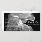 Wilde weiße Rosen 1 Beileid danken Ihnen Dankeskarte (Vorne/Hinten)